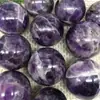 Bola de Pedra Natural Fantasia Ametista 4-5cm Enfeites de Cristal Decorativos DIY para Atrair Riqueza e Bola de Cristal Feng Shui com Base