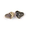 Botones Metálicos Retro en Forma de Corazón, Botones Texturizados Irregulares para Trajes, Abrigos, Botones Decorativos para Abrigos de Lana y Suéteres