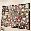 Estrutura de display de contas de feltro com verso adesivo, não requer perfuração, painel de fundo para decorar e colecionar fotos, polaroids, decoração de parede