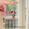 Produto novo transfronteiriço pingente de chaveiro palhaço balão de ar quente 2D plano decoração de presente de Halloween pingente ornamento de feriado