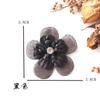Flor de fio de vidro colorida de 3,8 cm, flor de diamante de cristal tridimensional, flor para sapatos DIY, acessório para adereço de cabeça infantil, roupas infantis