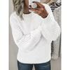 Aliexpress Amazon Transfronterizo 2025 Otoño e Invierno Nuevo Suéter de Punto Jersey Holgado Estilo Perezoso de Manga Larga para Mujer