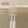 Gabinete de espelho sob suporte de escova de dentes montado na parede sem perfuração suporte de escova de dentes elétrica sucção magnética cabide para copo de enxaguante bucal