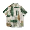 Comercio Exterior Transfronterizo Nuevas Camisas de Manga Corta para Hombre Estilo Japonés Fresco Pequeño Seda de Hielo Caída Suelta Casual Camisas Tops para Hombre