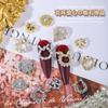 Joyas de lujo con lazo para uñas, ligeras y elegantes, en línea para celebridades, con un lazo encantador de perla y circonitas superbrillantes.