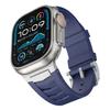 Correa para Apple Watch Adecuada para Iwatch11 Correa de Reloj 49mm con Orificios de Ventilación S10 Acero Inoxidable Fluororubber