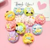 Anillo de Natación de Dibujos Animados de Color Sólido Animal Hecho a Mano Pegamento de Crema Accesorios de Resina DIY Diadema Pasador Decorativo Funda de Teléfono Móvil