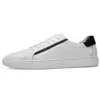 Sapatos casuais masculinos de couro bovino, bico redondo, duas camadas, cadarço frontal, respiráveis, salto baixo, sapatos de lona masculinos, adesão de agente