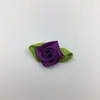 En stock 3 puntos cinta con hojas Rosa flor pequeña Accesorios DIY lazo de cinta Hoja Verde pequeña Rosa Al por mayor