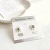 Pendientes de acero de titanio de alta calidad, de venta caliente, modernos, nuevos, que conservan el color, para mujer, estilo de moda europeo y americano versátil de lujo ligero