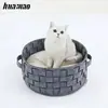 Ninho de Gato Verão Quatro Estações Universal Semi-fechado Feltro Casa de Gato Celebridade da Internet Canil para Pets Suprimentos Domésticos para Gatos Indoor