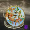 Estilo Chino Cuatro Estaciones Regalos de Paz Wen Chuang Guo Yun Medalla Conmemorativa para Primavera, Verano, Otoño e Invierno Paisajes de las Cuatro Estaciones Monedas Conmemorativas