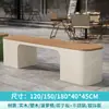 Banco de parque de acero inoxidable, silla de exterior para ocio con respaldo, banco de madera anticorrosión para patio, banco largo doble para exteriores