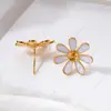 Anillo de Perla, Pendientes, Colgante Juego de Tres Piezas, Gota de Aceite de Margarita Vacía, Diseño Pequeño Fresco, Lujo Accesible para DIY y Sentido de Alta Gama