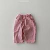 Roupas Infantis Estilo Coreano em Estoque, Novos Modelos de Verão para Meninos e Meninas de Creche, Calça Casual Versátil de Nove Pontos para Bebês com Listras Verticais