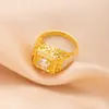 Anillo de Diamante Cuadrado Super Brillante Estilo Europeo y Americano Más Vendido Transfronterizo Anillo Creativo de Personalidad de Gama Alta para Hombres y Mujeres Pulsera de Moda Versátil