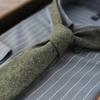 Corbata Estrecha Casual de Lana Mezclada Hecha a Mano en Italia para Hombre Estilo Caballero Británico Cuadros Vintage Salida de Fábrica