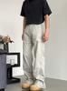 Estilo Americano High Street Moda Limpa Corte Reto Solto Cintura Alta Verão Leve Versátil Casual Primavera e Outono Calça Parachute