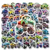 56 Pegatinas de Camiones Monstruo Transfronterizos, Coches de Dibujos Animados Geniales, Camiones Bigfoot, Decoración con Graffiti de Vehículos