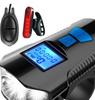 Lámpara de medidor de código pantalla de potencia recargable por USB faro de bicicleta Medidor de código de campana luz de bicicleta tres en uno luz de bocina