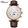 Reloj de hombre multifuncional Dawn con tres ojos reales y seis agujas, fase lunar, calendario, cronógrafo, negocio, en vivo, transfronterizo, fabricantes, reloj de cuarzo