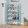 Zapatero Trapezoidal Simple para Uso Doméstico, Colocado en la Entrada, Dormitorio, Habitación, Armario Zapatero de Almacenamiento, Balcón, Estante de Cuatro Niveles, Ahorro de Espacio