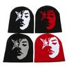 Sombrero de Punto Jacquard con Patrón de Estrella Cantante Europea y Americana de la Frontera Y2K Hip-hop Personalidad Cálido Sombrero de Invierno para Mujer