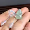 Colgante de Calabaza de Ágata Blanco Natural, Chalcedony Verde Aceite Hecho a Mano Calabaza Pequeña Cuentas para Pulsera DIY, Suministrado Directamente desde Xinjiang