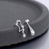 E1152 Brincos pequenos estilo coreano gota d'água atacado feminino S925 prata esterlina assimétricos nicho irregulares