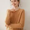 Suéter de cachemira para bebé Otoño/Invierno 2026 para mujer, cuello redondo, diseño de ganchillo, corte holgado, suave y cómodo, estilo pullover, capa base de punto de panal