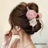 Pinza de tiburón fresca y elegante con un ambiente suave, nuevo pasador de flores 2026 para mujer, accesorio para el cabello versátil
