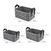 Cesta de Almacenamiento de Fieltro para el Hogar Transfronteriza Cesta de Almacenamiento de Fieltro para Juguetes Caja de Almacenamiento con Asa de Cuero Cesta de Fieltro Tejido para Ropa Sucia
