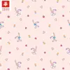 Tecido 100% algodão com estampa digital, animais de desenho animado frescos e fofos, adequado para roupas infantis, vestidos de boneca, bolsas e tecidos artesanais