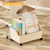 Caixa de armazenamento de livros com polia, dormitório estudantil, mesa, mochila escolar, caixa de armazenamento, cesta de armazenamento de mesa, classificação, caixa de livros de sala de aula