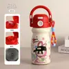 Caneca Térmica Infantil de Desenho Animado de Alto Valor Selecionada Cuidadosamente Aço Inoxidável 304 Parede Dupla Fofa Portátil com Alça de Transporte Chaleira Atacado