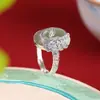 Yuebao Joyería Jade Hetian Natural Plata de Ley S925 Jade de Agua Clara Huevo de Pavo Real Cara Anillo Retro Chino Personalización