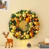 Adornos navideños, corona navideña, adornos colgantes para puerta, colgante de ratán, diseño de escena de hotel y centro comercial, árbol de Navidad