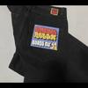 Comércio eletrônico transfronteiriço Empire Denim Skate Preto Puro Big Boy Jeans Bordado Resistente ao Desgaste Tubo Reto Calças Soltas