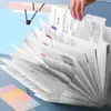 Carpeta tamaño A4, organizador de exámenes específico para estudiantes, clip para libros para estudiantes de secundaria y preparatoria, libro de documentos clasificados, carpeta de fuelle