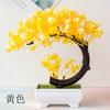 Planta Simulada Maceta Bola de Hierba Bonsái Árbol Pequeño Decoración para el Hogar Adornos de Flores Creativo Mini Pequeña Bola Redonda Cerezo Bola de Nieve