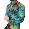 Comercio Exterior Transfronterizo Primavera y Verano Nuevo Cárdigan Delgado de Solapa Casual de Manga Larga con Estampado Digital para Hombre