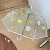 Gato de Manzana Verde Transparente Totalmente Automático Mango Largo 70% de Descuento Paraguas de Dibujos Animados Lindo Paraguas Plegable para Estudiante para Lluvia y Sol Engrosado