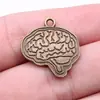 22X23mm 2,7g Multicor DIY Liga de Zinco Acessórios para Joias Utensílios Diários Pingente de Cérebro
