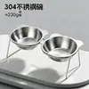 Comedero para Gatos, Comedero para Perros, Comedero para Mascotas de Acero Inoxidable, Bebedero para Gatos, Recipiente para Beber, Soporte con Soporte para el Cuello, Comedero para Perros, Comedero para Gatos, Bol de Arroz