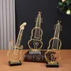 Decoraciones Creativas y Sencillas de Hierro Forjado Guitarra Adornos de Decoración para el Hogar Instrumento Musical Sala de Música Modelo Decoraciones