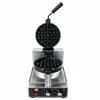 Máquina de Waffle Elétrica Rotativa Comercial Antiaderente Equipamento de Panificação Certificação CE Transfronteiriça Atacado de Comércio Exterior