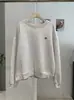 KEKEZOON Sudadera de Punto Versátil Estilo Coreano Simple Cuello Redondo Bordado Holgada Manga Larga Estilo Otoño Toma Real Mujer 9401