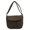 Bolso bandolera japonés para estudiantes, bolso de tela de gran capacidad, bolso de lona artístico, bolso de hombro de color liso.