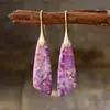 Pendientes colgantes de piedra natural bohemios nuevos transfronterizos, pendientes de joyería retro populares europeos y americanos, joyería al por mayor