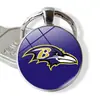 Venda Quente Transfronteiriça NFL Time Pedra Preciosa 32 Logos de Equipe de Futebol Americano NFL Pingente Anel em Relevo Pingente de Chaveiro